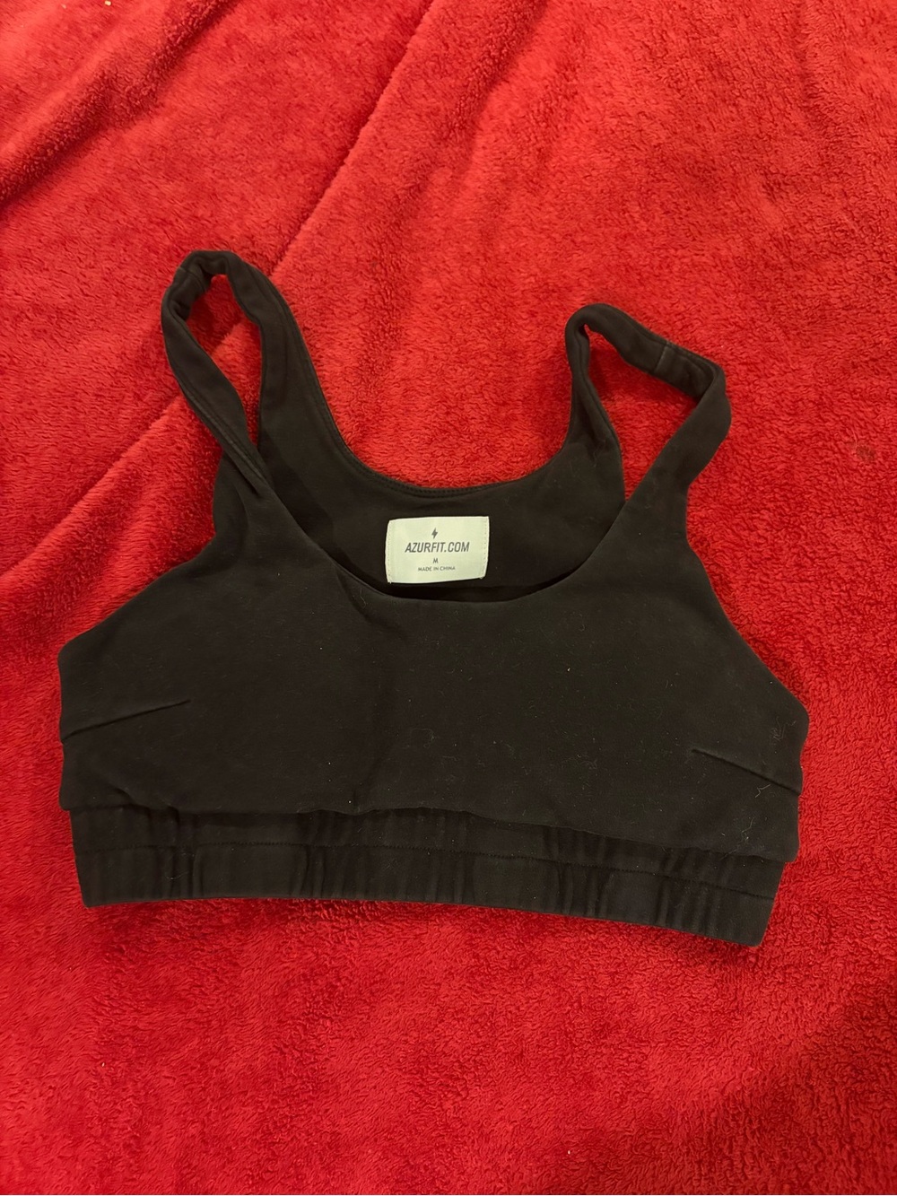 AZURFIT Women's Black Seamless Sports Bra - Light Support